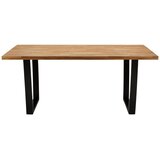 Bessagi Home jedilna miza kayla, barva hrasta, železo | Shoptok.si