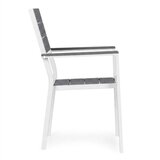 Multi Garden Set od 2 vrtne stolice za terasu ili balkon, HDPE i čelik, sivo-bijele | shoptok.hr