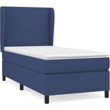 vidaXL Box spring postelja z vzmetnico modra 90x190 cm blago, (20893155) Cene