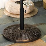 Outsunny Okrogla podlaga za senčnik iz plastike z učinkom ratana, 25kg podlaga s 35mm, 38mm in 48mm nosilcem za drog, bronasta barva, (20744470) Cene