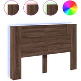 Maison Chic posteljno vzglavje - vzglavna omarica - nočna omarica led rjavi hrast 160x16,5x103,5 cm, (21705542) Cene
