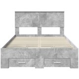  Konstrukcija postelje z vzglavjem Betonsko siva 120 x 200 cm, (5000103514) | Shoptok.si