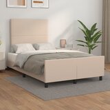 Maison Chic Posteljni okvir - Dvoposteljna postelja - Zakonska postelja z vzglavjem kapučino 120x200 cm umetno usnje-J16216, (21772236) | Shoptok.si