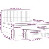 vidaXL Box spring postelja z vzmetnico modra 180x200 cm blago | Shoptok.si