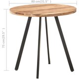  Blagovaonski stol 80 cm od masivnog bagremovog drva | Eponuda.com