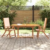 Maison Chic Zložljivi Vrtni Stoli - Stol za vrti 2 kosa trden akacijev les in tekstil JS2693, (21876131) | Shoptok.si