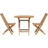vidaXL 3-delni zložljivi vrtni bistro set iz trdega lesa | Shoptok.si