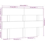  Uzglavlje za krevet boja meda 154 x 3 x 81 cm masivna borovina | shoptok.hr