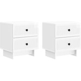  Noćni ormar 2 pcs Bijela visokog sjaja 43 x 34,5 x 47,5 cm | shoptok.hr