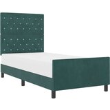 vidaXL Krevet Tamno Zelena 90x190 cm Baršun | shoptok.hr