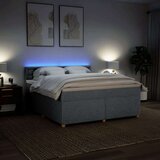 vidaXL Box spring postelja z vzmetnico svetlo siva 180x200 cm blago | Shoptok.si
