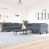  2-dijelni set sofa tamnosivi baršunasti | shoptok.hr