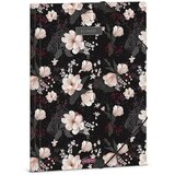 Ars Una Flowery Black cvjetna gumena mapa A/4 | shoptok.hr