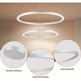  Brilagi-LED prigušiva luster na sajli PORTOFINO LED/98W/230V prečnika 80 cm srebrna + daljinski upravljač | Eponuda.com