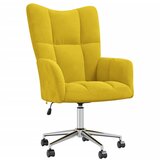 The Living Store Stol za sproščanje gorčično rumen žamet - Stol Za Sproščanje, (21420465) | Shoptok.si