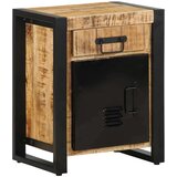 vidaXL Nočna omarica 40x30x50 cm Masivni neobdelan les Mango | Shoptok.si