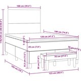  s oprugama i madracem ružičasti 120 x 190 cm baršunasti | shoptok.hr