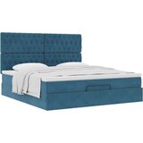 vidaXL Otomanski okvir kreveta s madracima plavi 180x200cm baršunasti | shoptok.hr