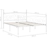  Okvir za krevet s podnicama bijeli metalni 180 x 200 cm | shoptok.hr