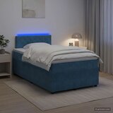  Boxspring krevet s madracem Plava 120 x 200 cm Baršun | shoptok.hr