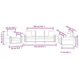  3-dijelni set sofa s jastucima crvena boja vina baršunasti | shoptok.hr