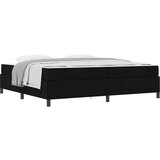 vidaXL Postelja z vzmetnico Črna 200 x 200 cm blago, (5000127691) | Shoptok.si