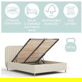 Maison de Rêve Zelena oblazinjena zakonska postelja s prostorom za shranjevanje z letvenim dnom 120x200 cm Noto – | Shoptok.si