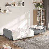 vidaXL Kavč dvosed z ležiščem svetlo siv žamet | Shoptok.si