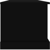  Kutija za pohranu crna 70 x 40 x 28 cm od konstruiranog drva | shoptok.hr