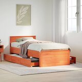 vidaXL Posteljni okvir brez vzmetnice z vzglavjem 90x190 cm borovina Cene
