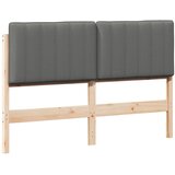  Tapecirani uzglavlje s uzglavljem Smeđa i svijetlosiva 140 cm | shoptok.hr