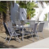 Ambia Garden ZLOŽLJIV VRTNI SEDEŽ aluminij srebrne barve, svetlo rjava | Shoptok.si