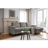 Miuform Siva sklopiva kutna garnitura od samta (s desnim kutom) Lofty Lilly – | shoptok.hr