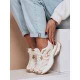 DStreet Buty sportowe damskie na platformie AIRBOOS beżowe | ePonuda.com