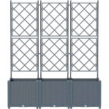  Vrtna saksija 3 pcs Svijetlo siva 120 x 40 x 143 cm Plastika | shoptok.hr