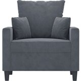 Fotelj temno siv 60 cm žamet | Shoptok.si