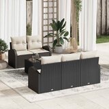  Sjedeća garnitura za vrt 6 kom. Crna poliratan 55.0 x 55.0 x 37.0 cm | shoptok.hr