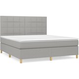 Krevet s oprugama i madracem svjetlosivi 180x200 cm od tkanine | shoptok.hr