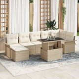 vidaXL 8-delni Vrtni Sofa Svež z Blazinami Bež Poli Ratan | Shoptok.si