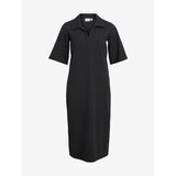Vila Black ribbed midish dress with collar Nobella - Women | shoptok.hr