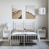  okvir kreveta uzglavlje i podnožje bijeli 135 x 190 cm | shoptok.hr