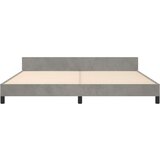  Posteljni okvir z vzglavjem svetlo siv 200x200 cm žamet, (20788093) | Shoptok.si