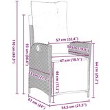 vidaXL Set od 5 komada vrtnih stolica crni poli ratan | shoptok.hr