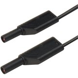 SKS Hirschmann 4 mm safety test lead\, 2x stackable plugs\, 2\,5 mm²\, 25 cm, (20423165) Cene
