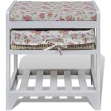 Furnova Klop za shranjevanje čevljev s košaro les pavlovnije, (21955865) | Shoptok.si