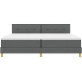  Krevet s opruga kutije Tamno siva 200 x 200 cm tkanina | shoptok.hr