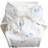 Hlačke za plenico M - White Teddy