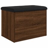 The Living Store Klop za shranjevanje rjavi hrast 62x42x45 cm inženirski les - Klop Za Shranjevanje, (21448425) | Shoptok.si