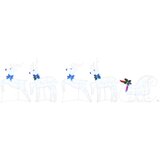 vidaXL LED irvasi 5 pcs Bijelo tkanina | shoptok.hr