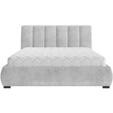 MID.YOU OBLAZINJENA POSTELJA 180 cm x 200 cm , les, tekstil, leseni material svetlo siva | Shoptok.si